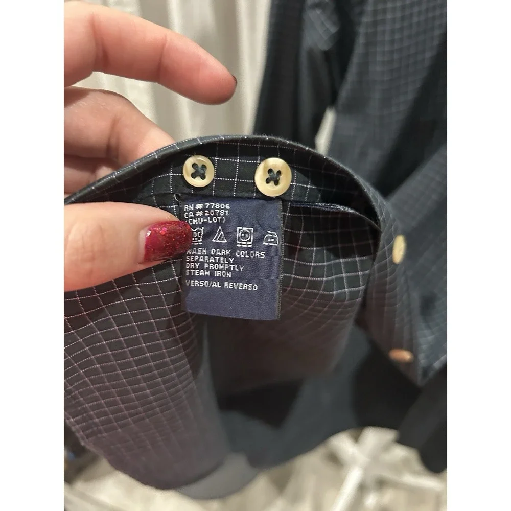 Tommy Hilfiger Mens XL Plaid Check Button Up Traditional Dresswear Classic Shirt - Picture 5 of 8